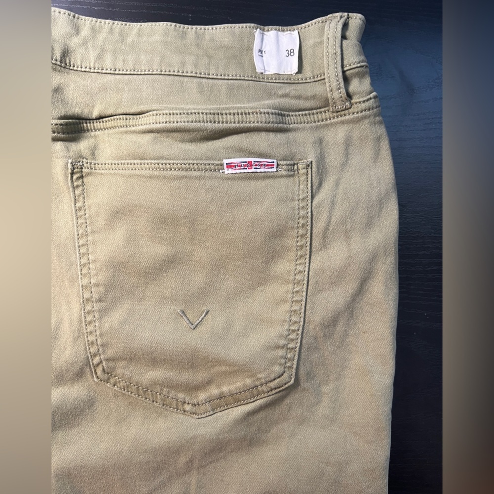 HUDSON Jeans Men 38 Shorts Rex Raw Edge Jean Shorts Olive Green - Picture 10 of 12